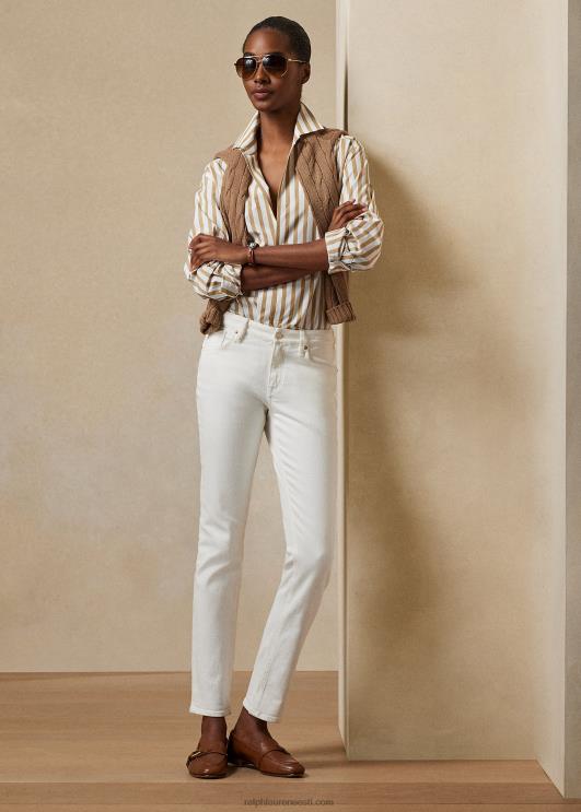 Ralph Lauren naised 160 õhukesed teksad PR0V9354 loputati valgeks