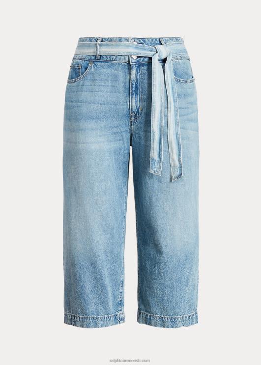 Ralph Lauren naised kärbitud laia säärega teksad PR0V4816 riviera pesu