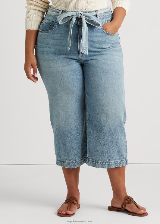 Ralph Lauren naised kärbitud laia säärega teksad PR0V4816 riviera pesu