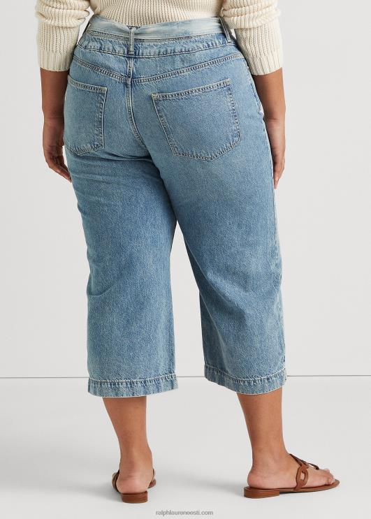 Ralph Lauren naised kärbitud laia säärega teksad PR0V4816 riviera pesu