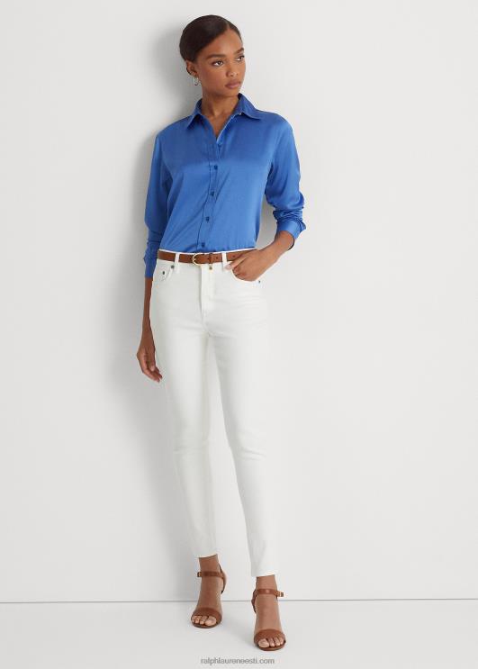 Ralph Lauren naised kõrge kõrgusega kitsad pahkluuteksad PR0V4020 valge pesu