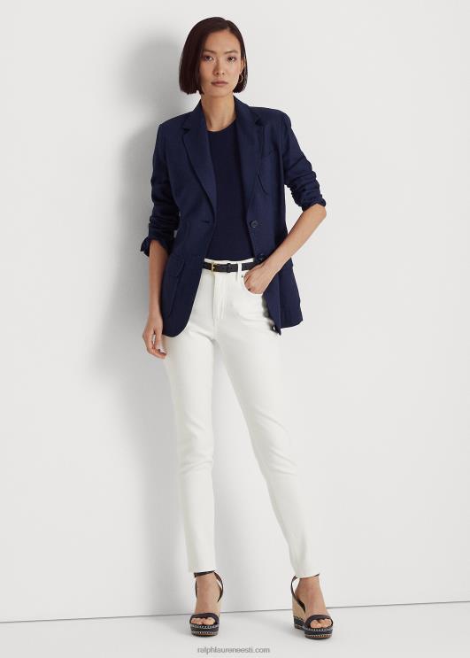 Ralph Lauren naised kõrge kõrgusega kitsad pahkluuteksad PR0V4391 valge pesu