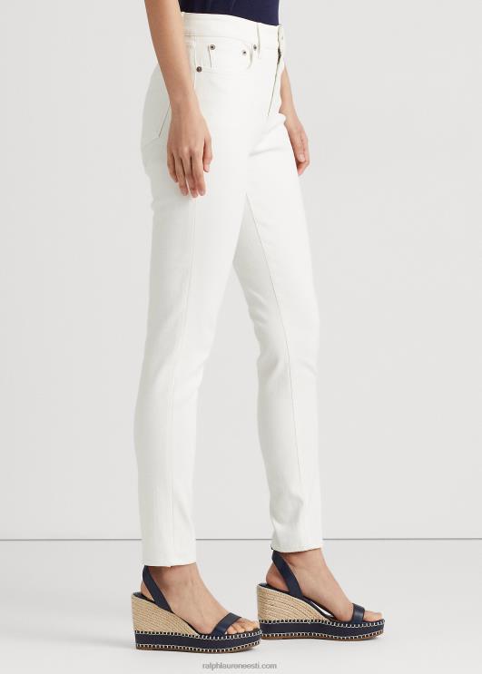 Ralph Lauren naised kõrge kõrgusega kitsad pahkluuteksad PR0V4391 valge pesu