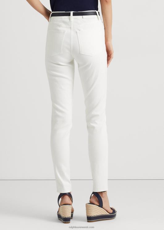 Ralph Lauren naised kõrge kõrgusega kitsad pahkluuteksad PR0V4391 valge pesu
