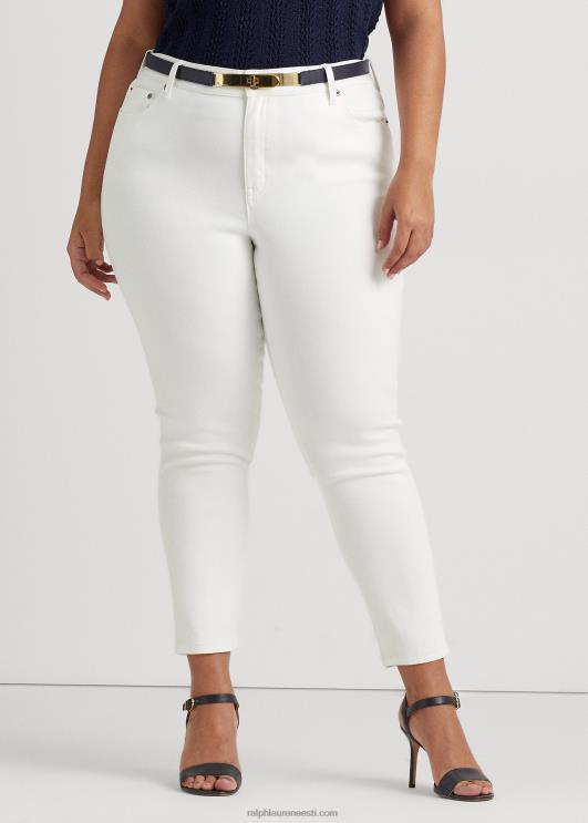 Ralph Lauren naised kõrge kõrgusega kitsad pahkluuteksad PR0V4638 valge pesu
