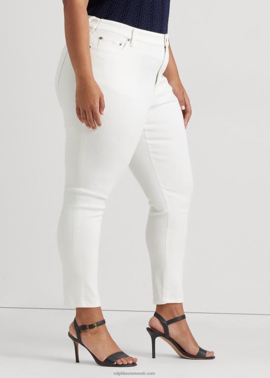 Ralph Lauren naised kõrge kõrgusega kitsad pahkluuteksad PR0V4638 valge pesu