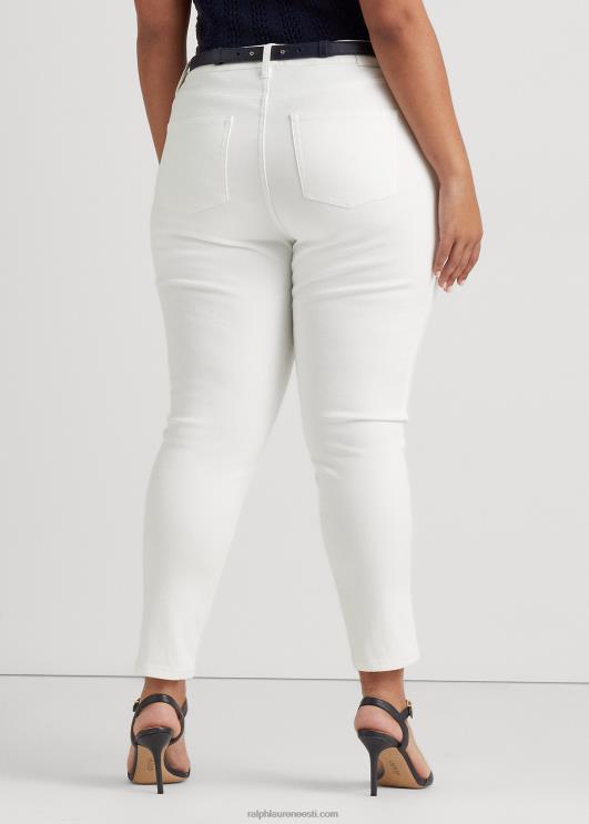 Ralph Lauren naised kõrge kõrgusega kitsad pahkluuteksad PR0V4638 valge pesu