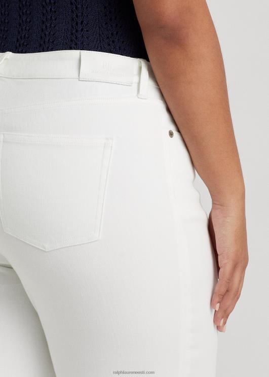 Ralph Lauren naised kõrge kõrgusega kitsad pahkluuteksad PR0V4638 valge pesu