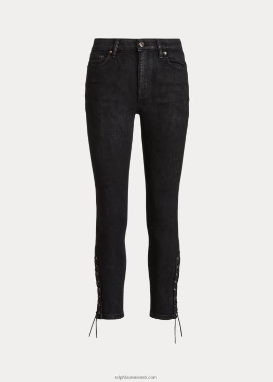 Ralph Lauren naised kõrge kõrgusega kitsad pahkluuteksad PR0V9586 must pesu