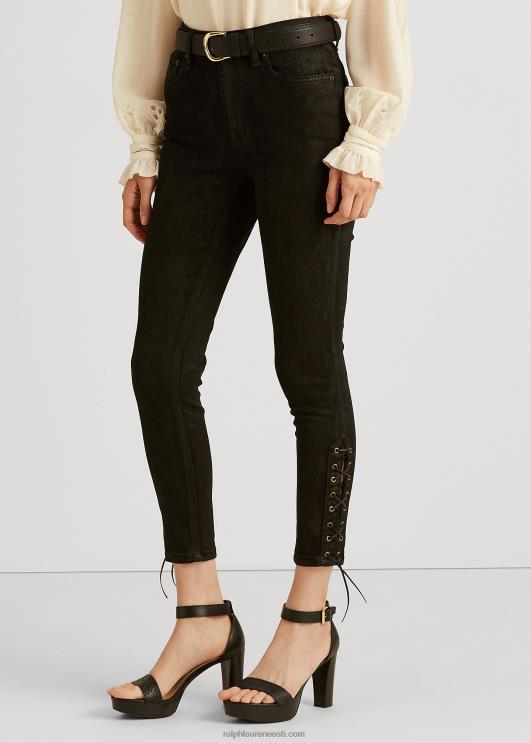 Ralph Lauren naised kõrge kõrgusega kitsad pahkluuteksad PR0V9586 must pesu