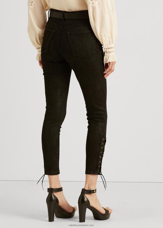 Ralph Lauren naised kõrge kõrgusega kitsad pahkluuteksad PR0V9586 must pesu