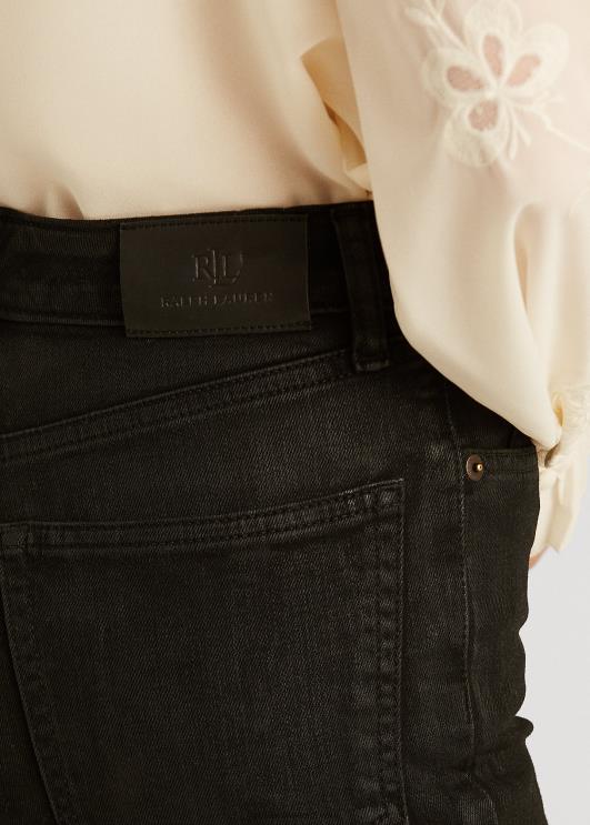 Ralph Lauren naised kõrge kõrgusega kitsad pahkluuteksad PR0V9586 must pesu