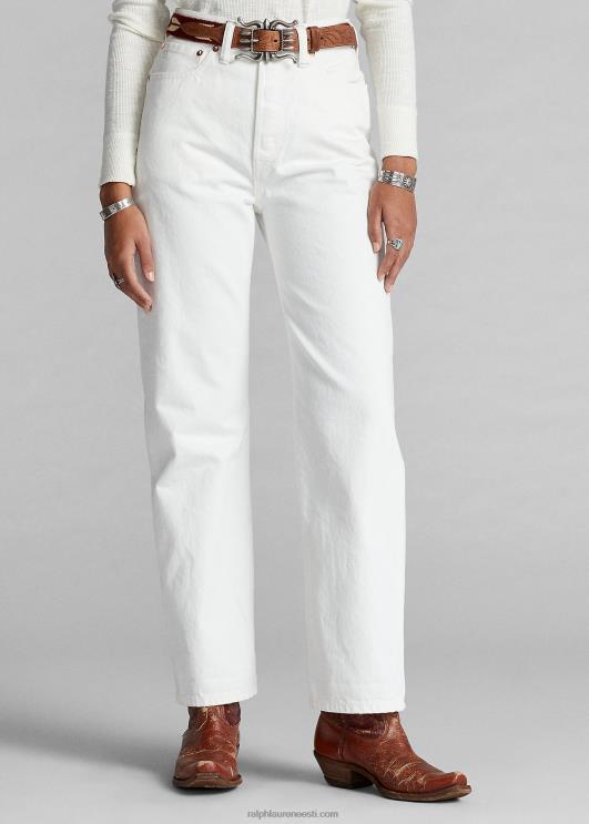 Ralph Lauren naised kõrge poisile sobiv teksa PR0V9142 valgekivi pesu