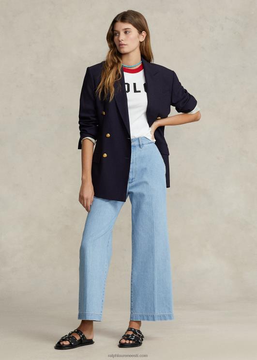 Ralph Lauren naised kõrghoone laia säärega kärbitud teksa PR0V2951 geffen pesu