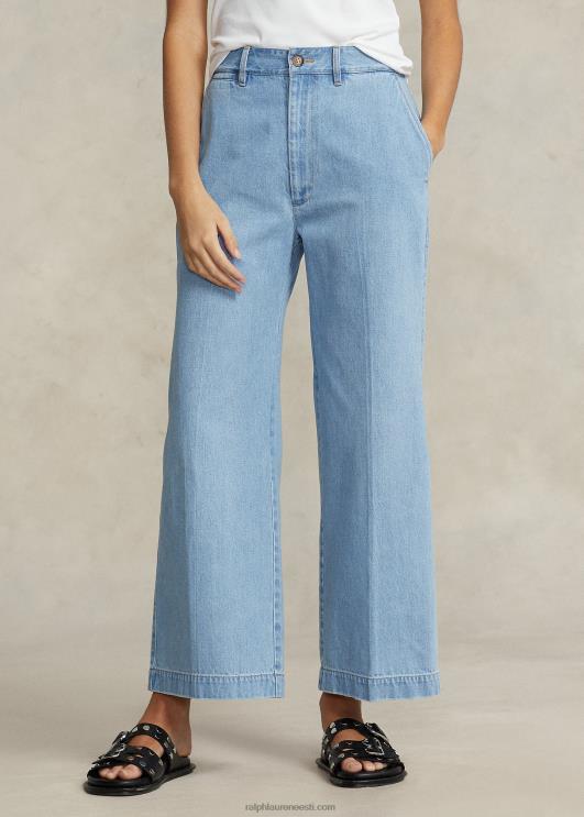 Ralph Lauren naised kõrghoone laia säärega kärbitud teksa PR0V2951 geffen pesu