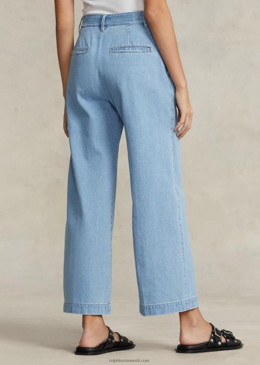 Ralph Lauren naised kõrghoone laia säärega kärbitud teksa PR0V2951 geffen pesu