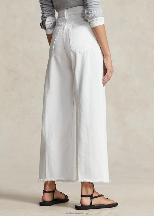 Ralph Lauren naised kõrghoone laia säärega kärbitud teksa PR0V3148 nieves pesta