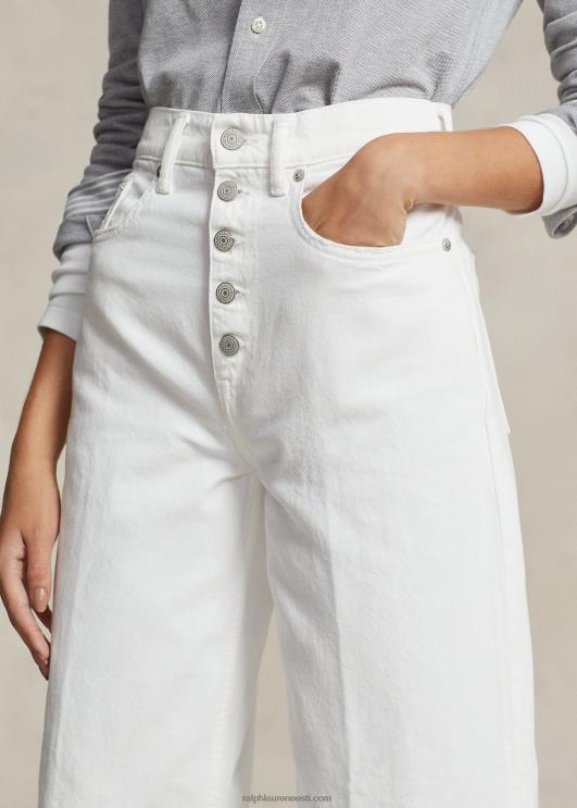 Ralph Lauren naised kõrghoone laia säärega kärbitud teksa PR0V3148 nieves pesta