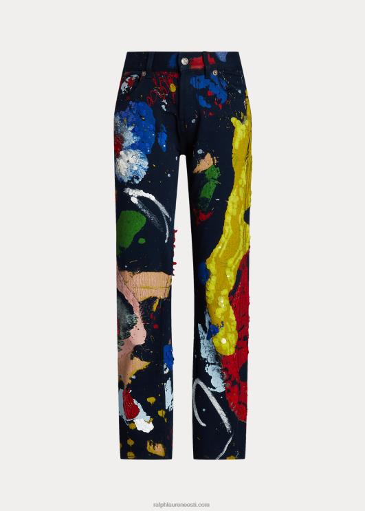 Ralph Lauren naised kaunistatud 750 sirge pahkluu teksa PR0V3519 lilleline unistuste multi