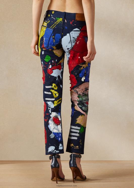 Ralph Lauren naised kaunistatud 750 sirge pahkluu teksa PR0V3519 lilleline unistuste multi