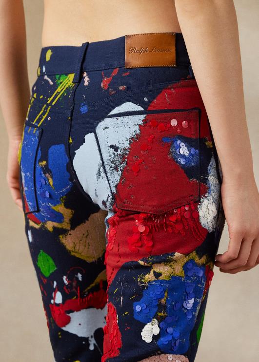 Ralph Lauren naised kaunistatud 750 sirge pahkluu teksa PR0V3519 lilleline unistuste multi