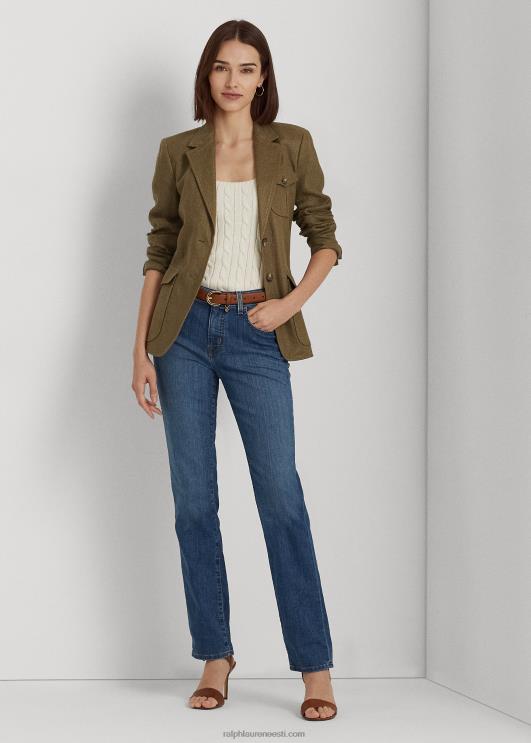 Ralph Lauren naised keskmise kõrgusega sirge teksapüks PR0V4274 ookeanisinine pesu denim