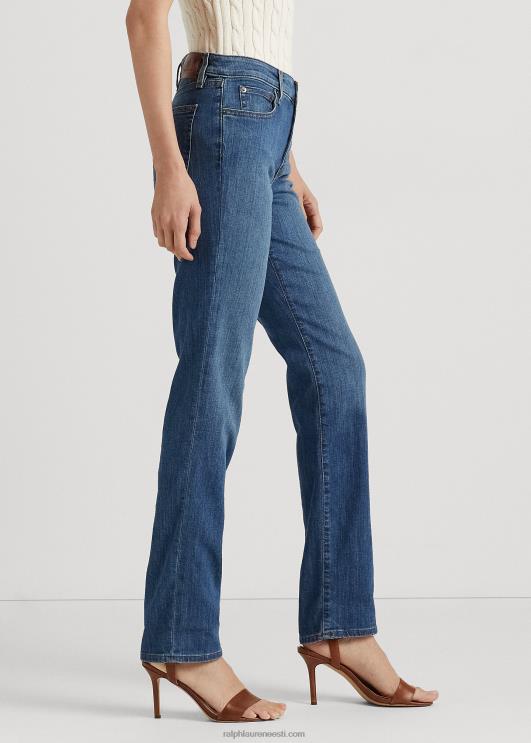 Ralph Lauren naised keskmise kõrgusega sirge teksapüks PR0V4274 ookeanisinine pesu denim