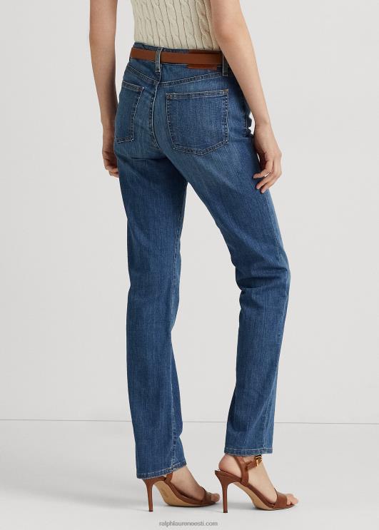 Ralph Lauren naised keskmise kõrgusega sirge teksapüks PR0V4274 ookeanisinine pesu denim