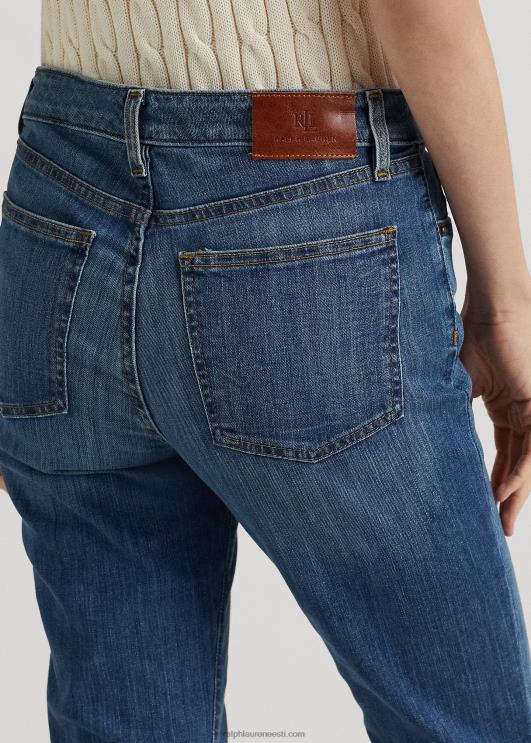 Ralph Lauren naised keskmise kõrgusega sirge teksapüks PR0V4274 ookeanisinine pesu denim