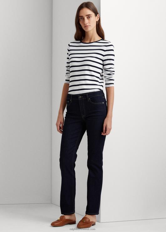 Ralph Lauren naised keskmise kõrgusega sirge teksapüks PR0V4486 tume loputus