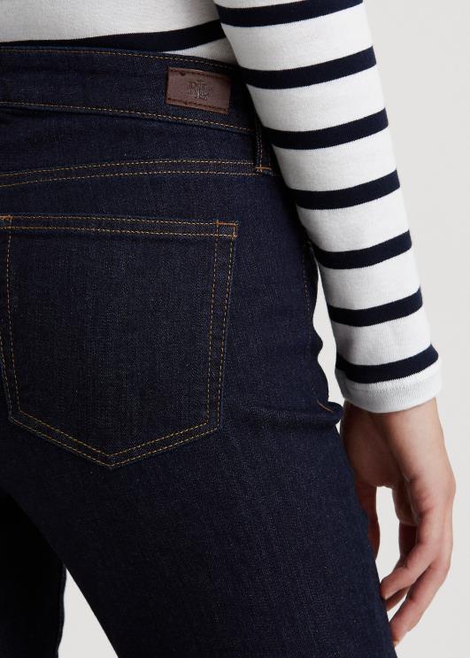 Ralph Lauren naised keskmise kõrgusega sirge teksapüks PR0V4486 tume loputus