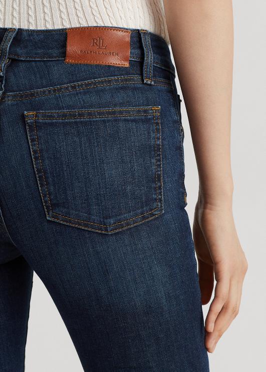 Ralph Lauren naised keskmise kõrgusega sirge teksapüks PR0V4487 sügav kuninglik