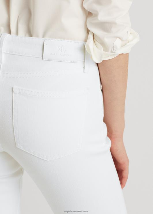 Ralph Lauren naised keskmise kõrgusega sirge teksapüks PR0V4488 valge