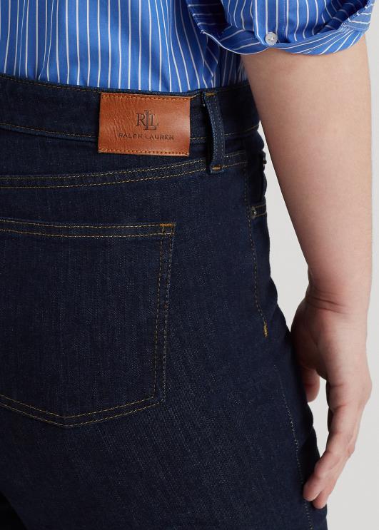 Ralph Lauren naised keskmise kõrgusega sirge teksapüks PR0V9595 tume loputuspesu