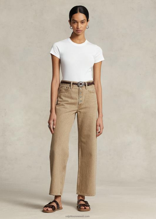 Ralph Lauren naised laia säärega kärbitud teksapüksid PR0V3168 solimar pesu