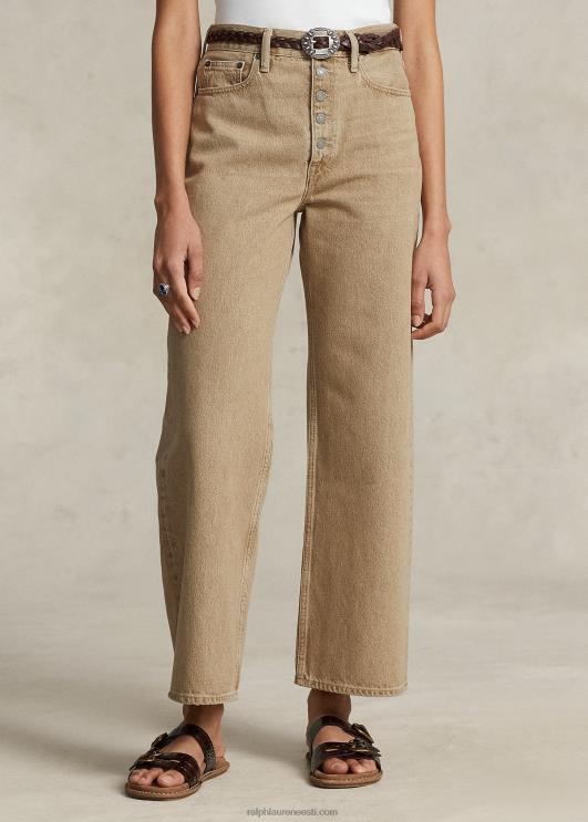 Ralph Lauren naised laia säärega kärbitud teksapüksid PR0V3168 solimar pesu