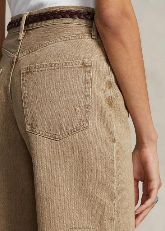 Ralph Lauren naised laia säärega kärbitud teksapüksid PR0V3168 solimar pesu