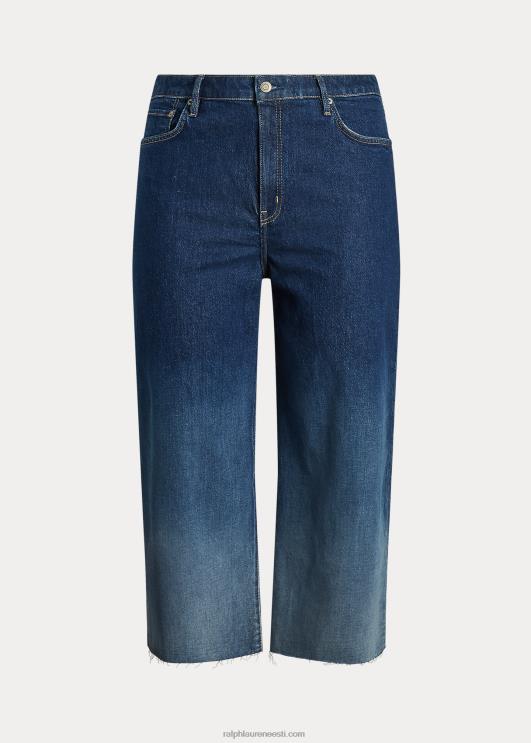 Ralph Lauren naised ombre kõrghoone laia säärega kärbitud teksa PR0V9481 ombre kanjoni pesu