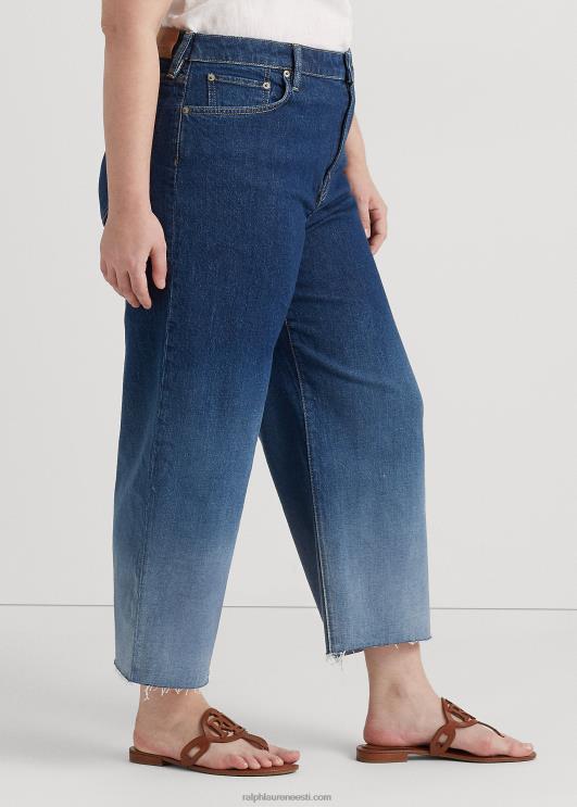 Ralph Lauren naised ombre kõrghoone laia säärega kärbitud teksa PR0V9481 ombre kanjoni pesu