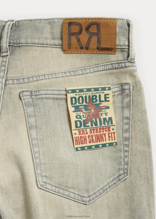 Ralph Lauren naised veniv kõrge kõhn distressed hall teksa PR0V3670 hädas hall pesu