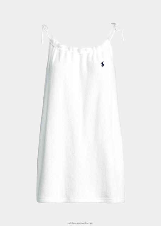 Ralph Lauren naised froteest lipsuga õlakleit PR0V3290 valge