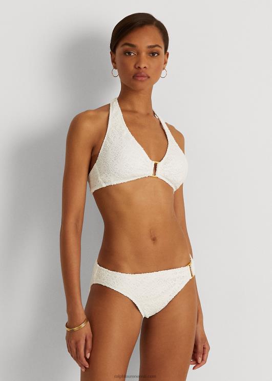 Ralph Lauren naised heegeldatud rõngas-esine hipsterpõhi PR0V9456 valge