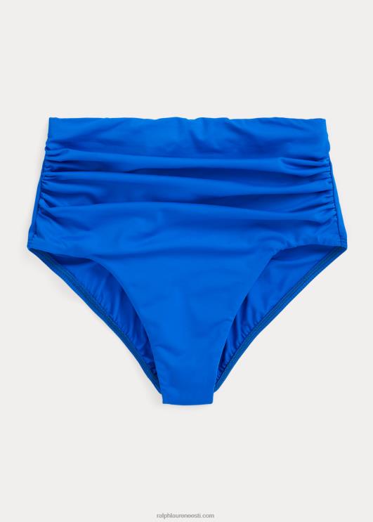 Ralph Lauren naised kõrge vöökohaga volditud bikiinipõhi PR0V4143 sügavsinine