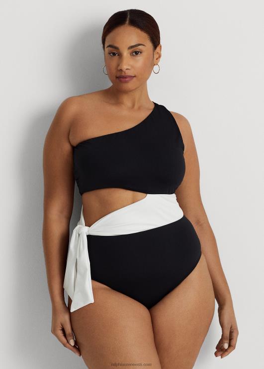 Ralph Lauren naised kahetooniline väljalõige ühes tükis PR0V4587 must