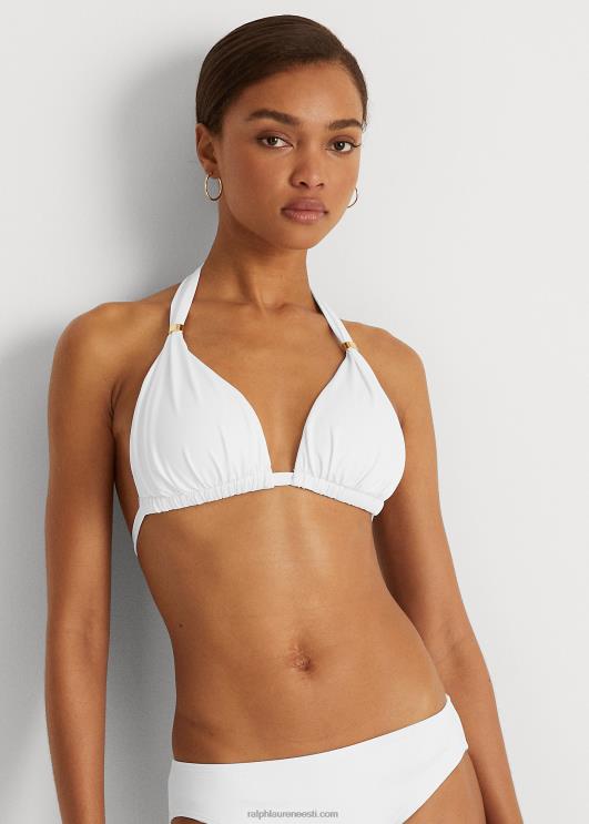 Ralph Lauren naised päitsetega bikiinitop PR0V4210 valge