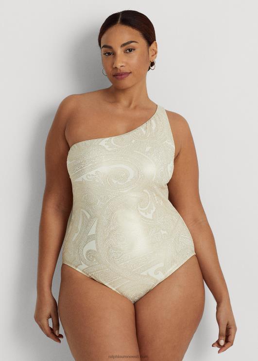 Ralph Lauren naised paisley ühe õlaga ühes tükis PR0V4583 kullast