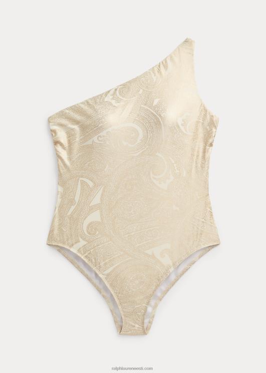 Ralph Lauren naised paisley ühe õlaga ühes tükis PR0V4583 kullast