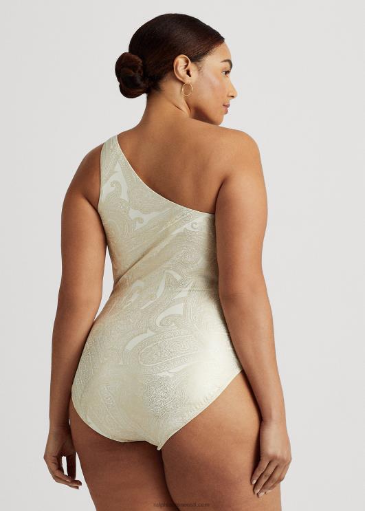 Ralph Lauren naised paisley ühe õlaga ühes tükis PR0V4583 kullast