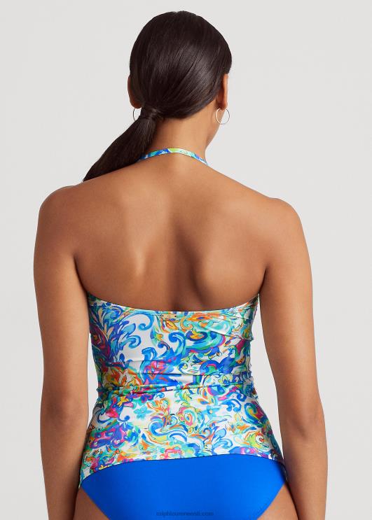 Ralph Lauren naised paisley twist-front bandeau tankini PR0V4164 mitu