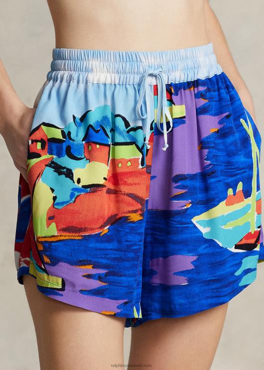 Ralph Lauren naised prinditud särk ja lühike komplekt PR0V3299